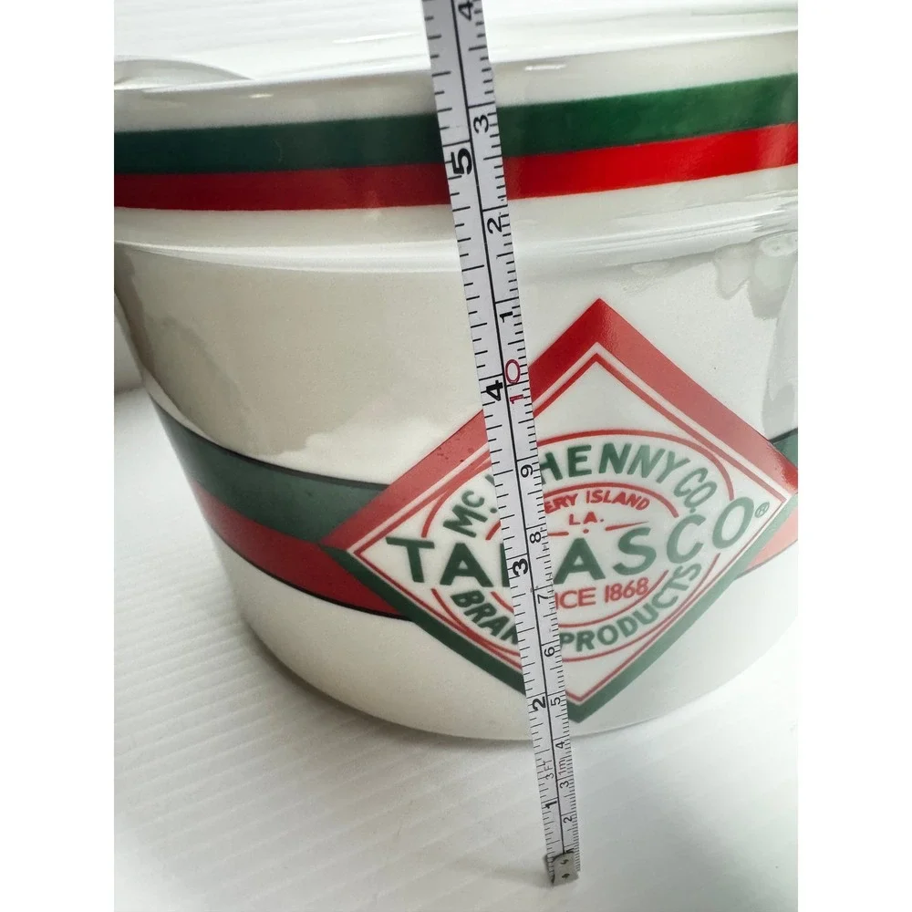 Tabasco McIlhenny Ceramic Soup Tureen Serving Bowl w/Lid & Ladle 2.5 Quart